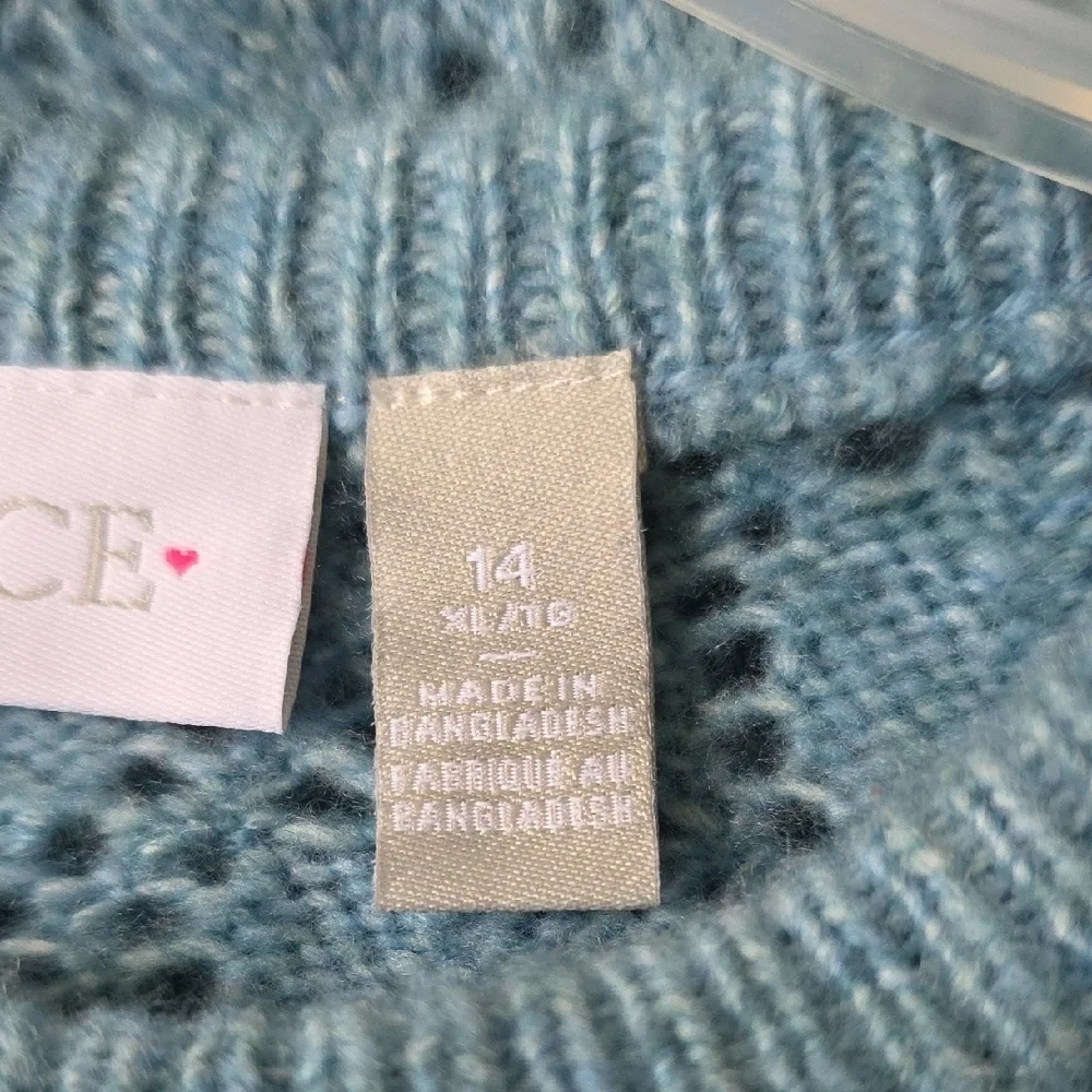 The Children's Place Light Blue Lace Sweater. Size 14